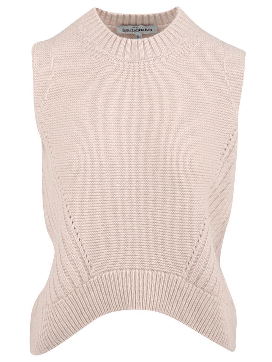 Maglia da donna smanicata rosa