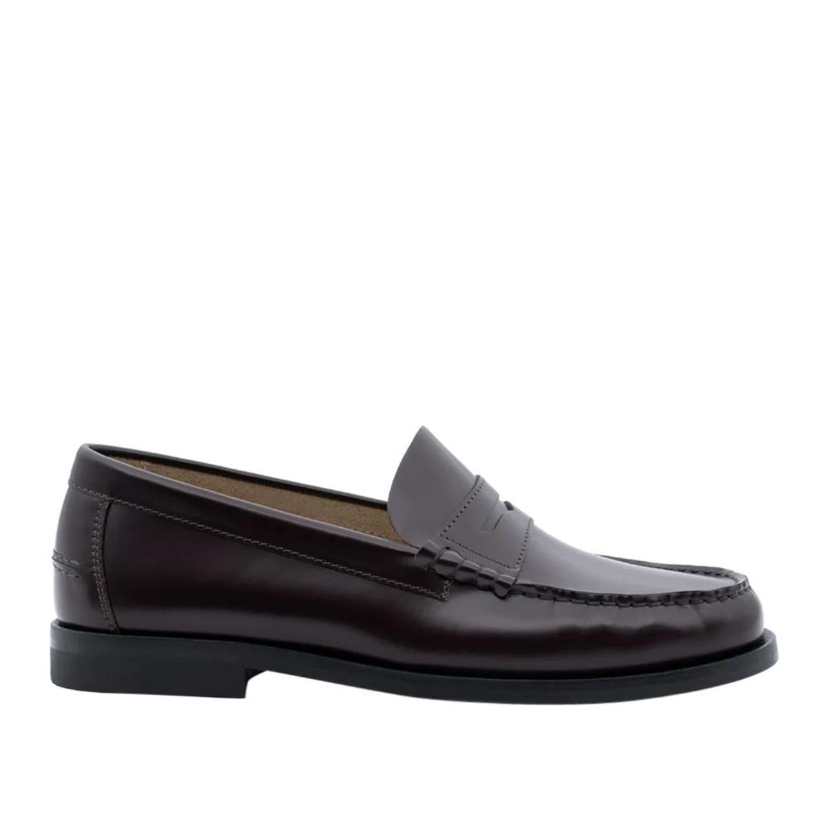 Mocassino Antica Cuoieria Gloss Uomo-Bordeaux