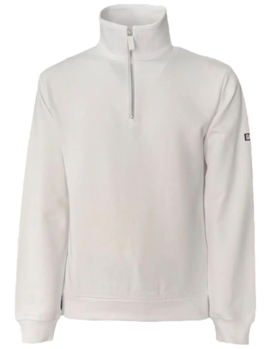 Gcds Essentials Felpa Unisex A Girocollo In Cotone White