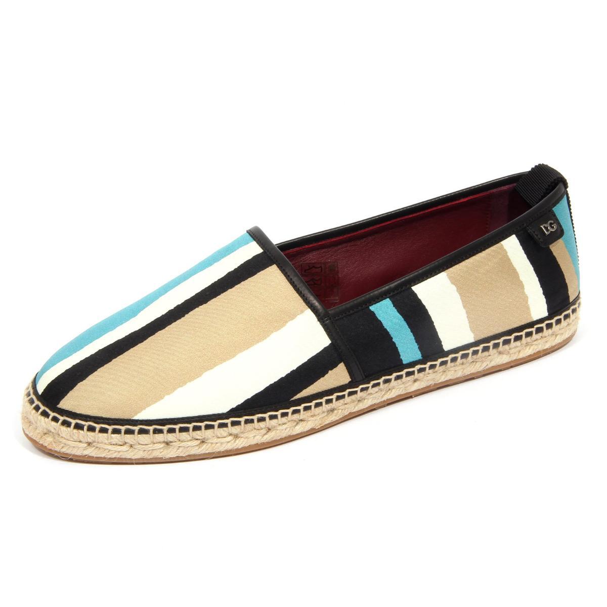 G5640 espadrillas uomo DOLCE&GABBANA multicolor tissue/robe loafer man-Multicolore
