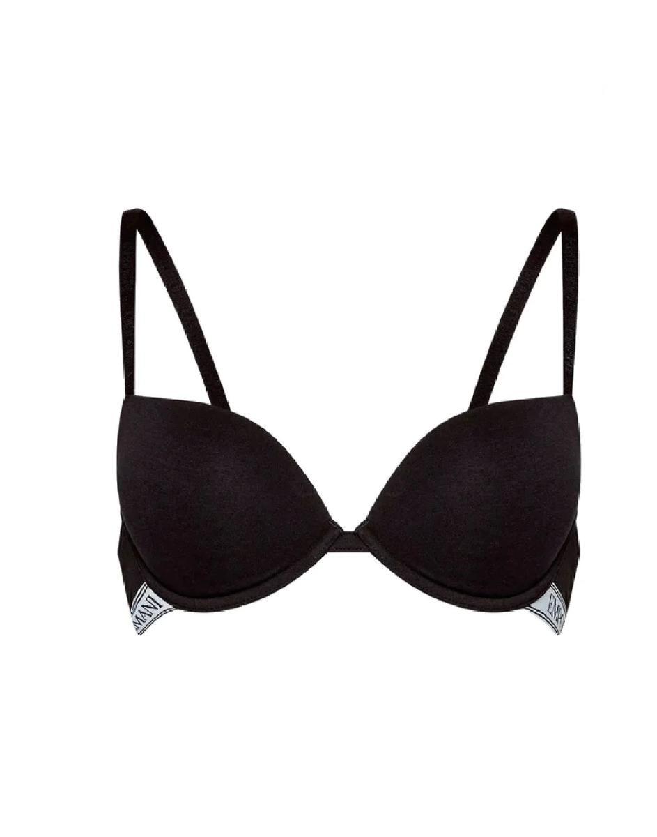 Emporio Armani Push Up Bra Iconic Logoband Reggiseno Push-Up Donna (Pacco da 1)-Nero