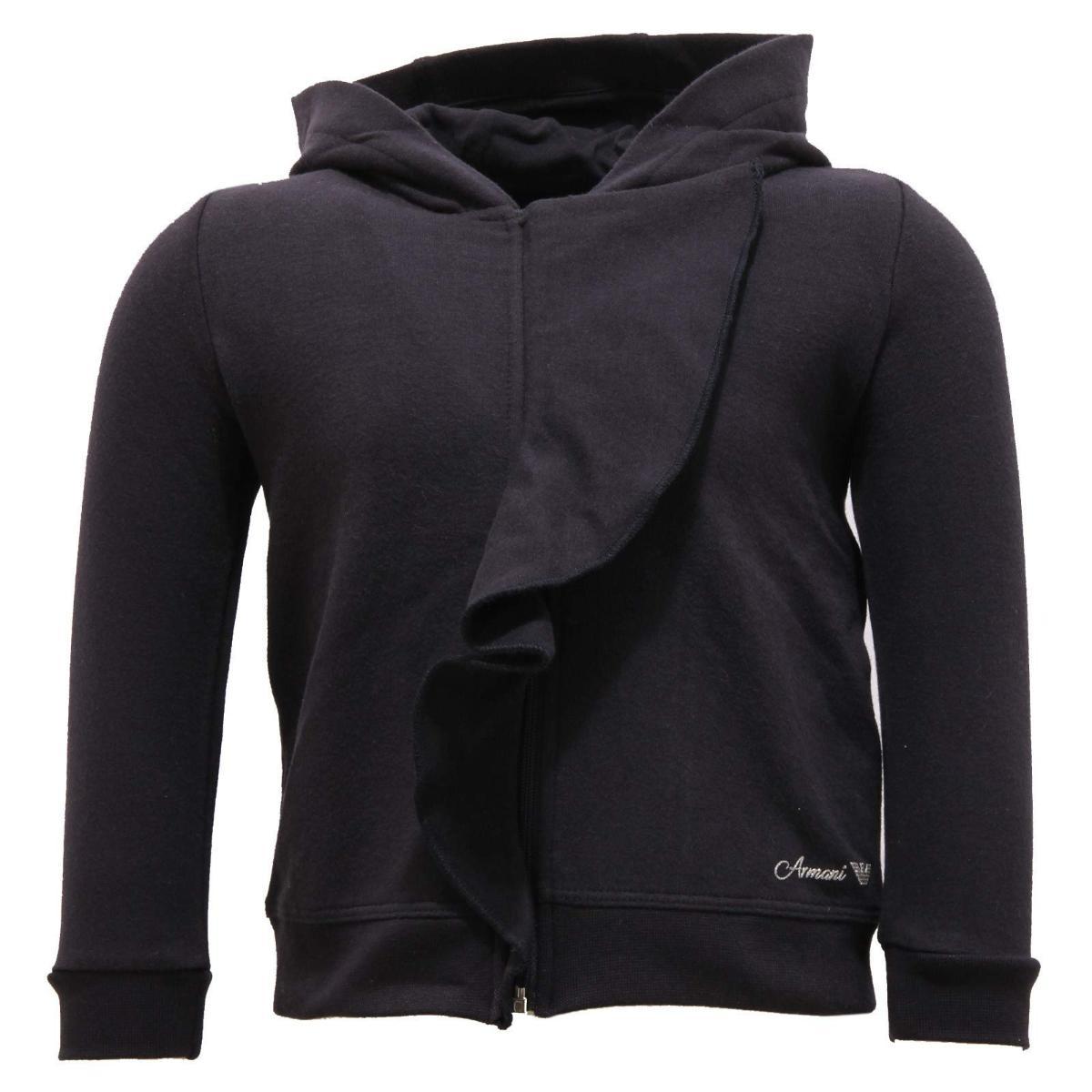 ARMANI 3476V Felpa Bimba Baby Full Zip Blue Cotton Sweatshirt Kid