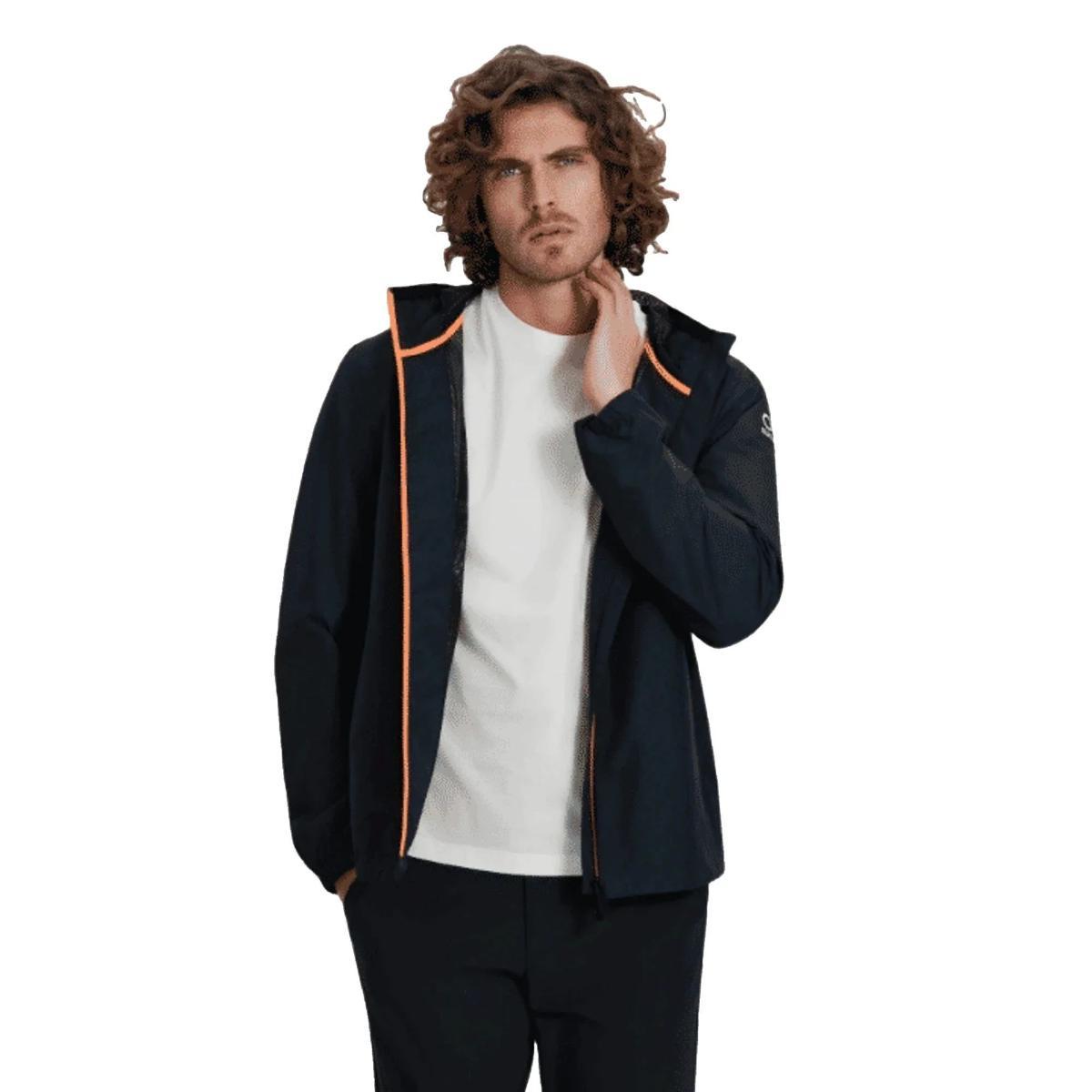 SUNS Giubbotto Uomo Fla Mesh Antivento e Antipioggia-Blu