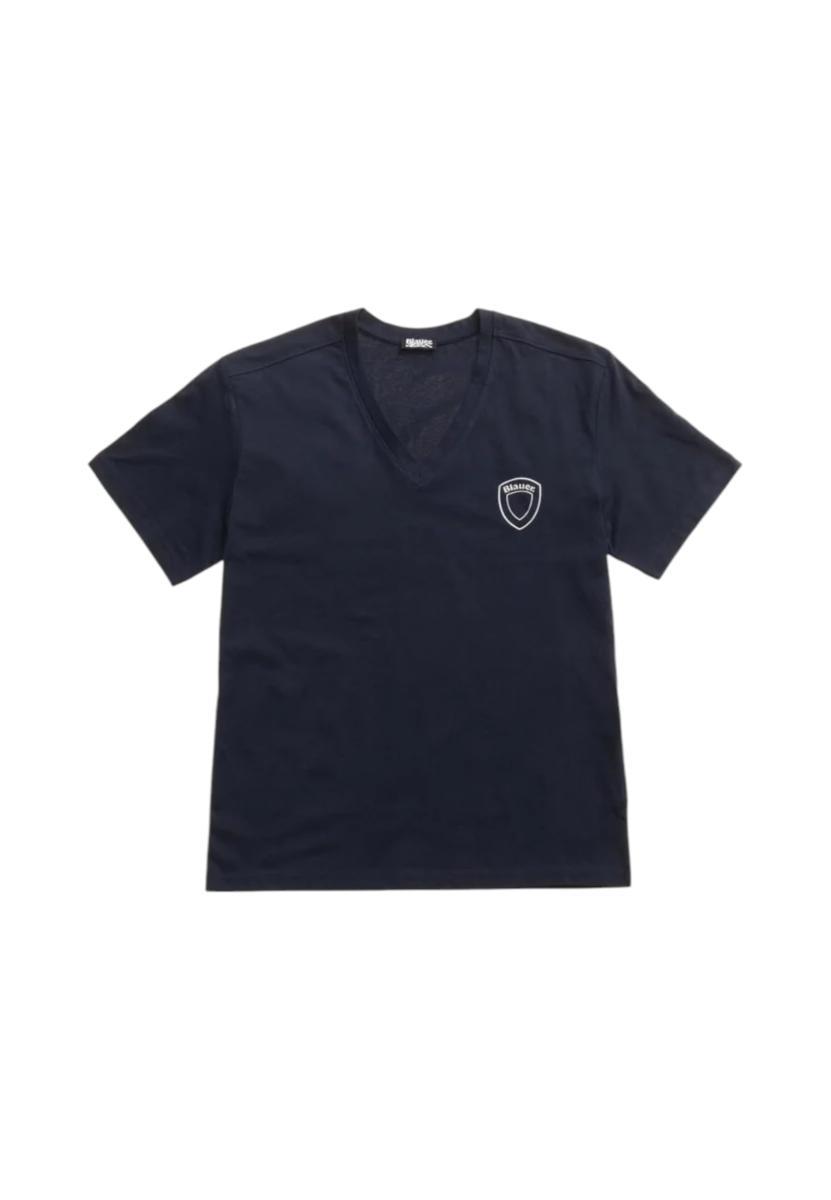 Blauer T-Shirt Manica Corta da Donna Marchio, Modello Primrose 25SBLDH02375, Realizzato in Cotone.-Nero