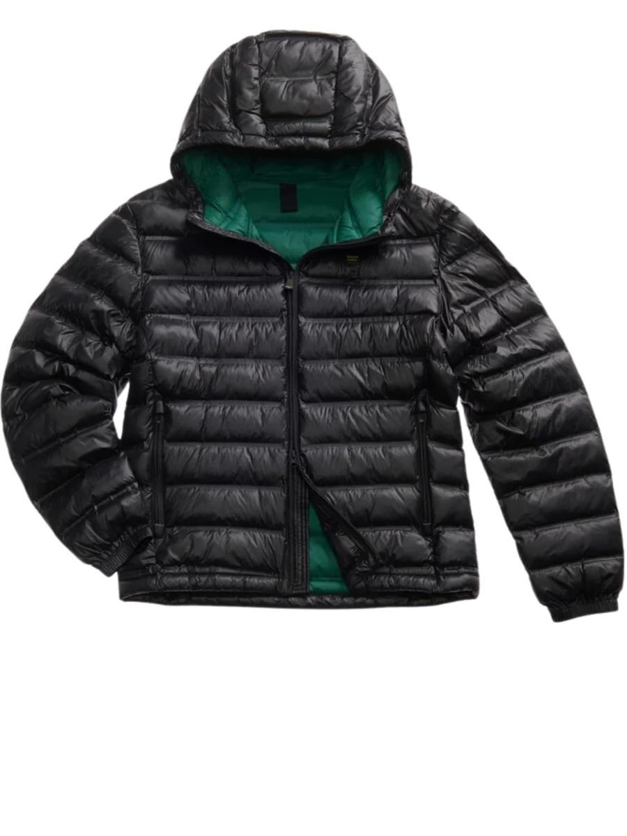 Blauer GIUBBOTTO TERMOSALDATO CON CAPPUCCIO CHARLES da uomo 2132, piumino ecologico, giacca giubbino 25WBLUC02132-Nero