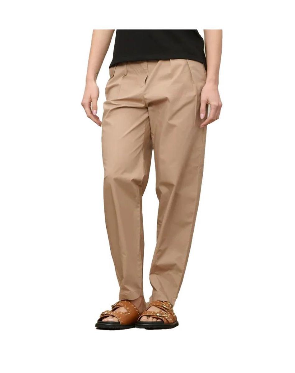 PANTALONE DONNA " DURHAM " IN COTONE LEGGERO - BEIGE-Multicolore