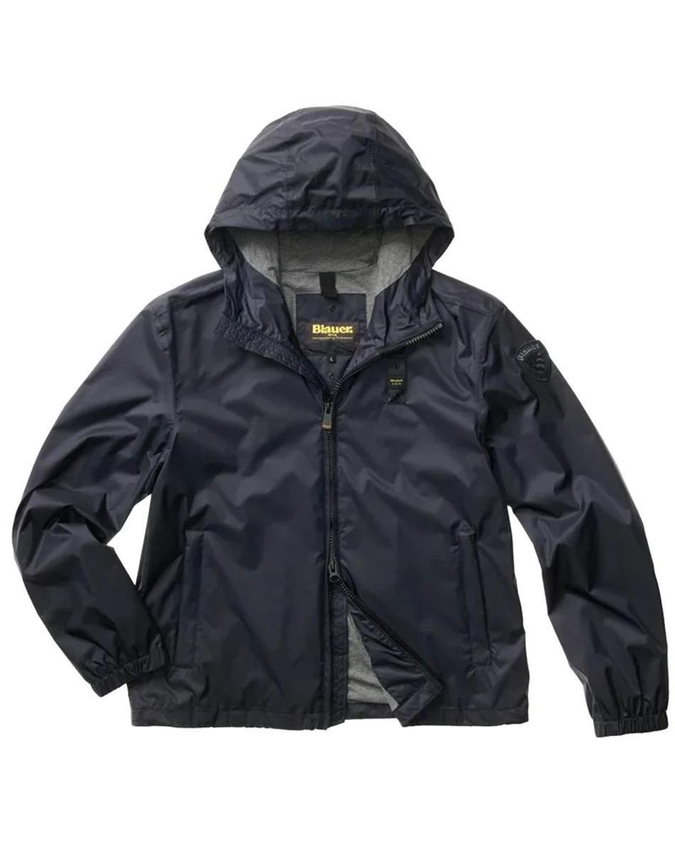 GIACCA UOMO CON CAPPUCCIO FODERA COTONE CARRUTH - BLU