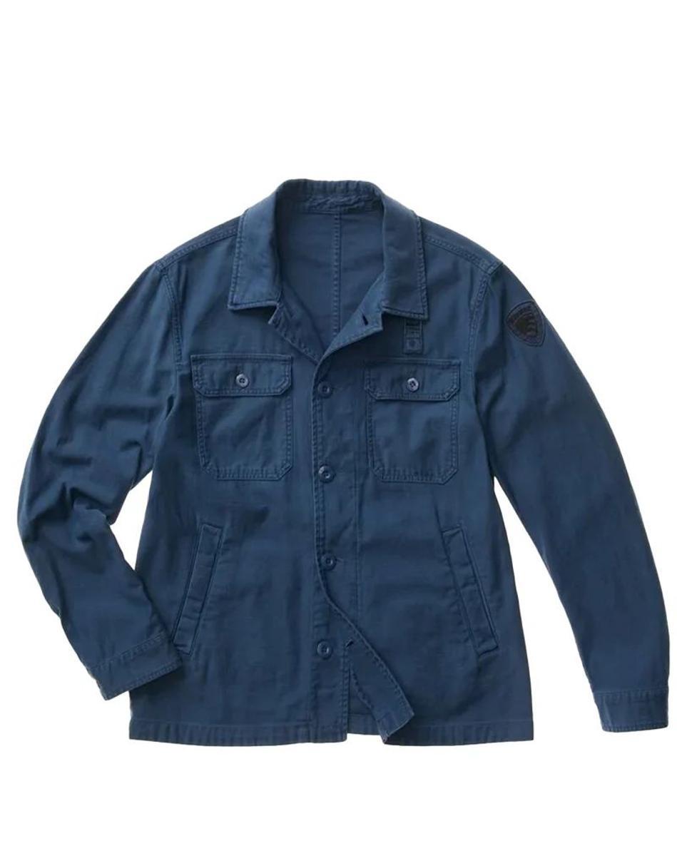 GIACCA CAMICIA UOMO "GOODALE DYED " - BLU INDIGO