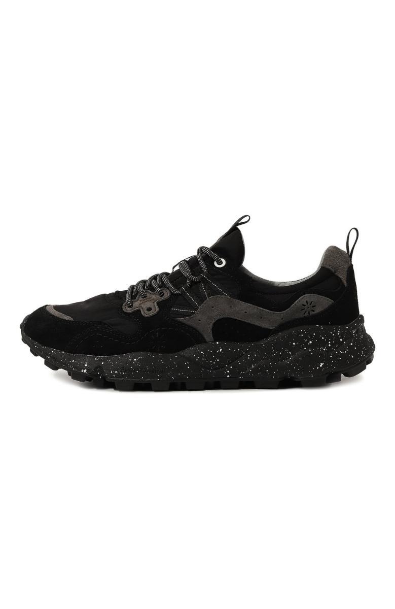 FLOWER MOUNTAIN Sneakers Uomo Yamano 3 Uni Suede Nylon Black-Nero