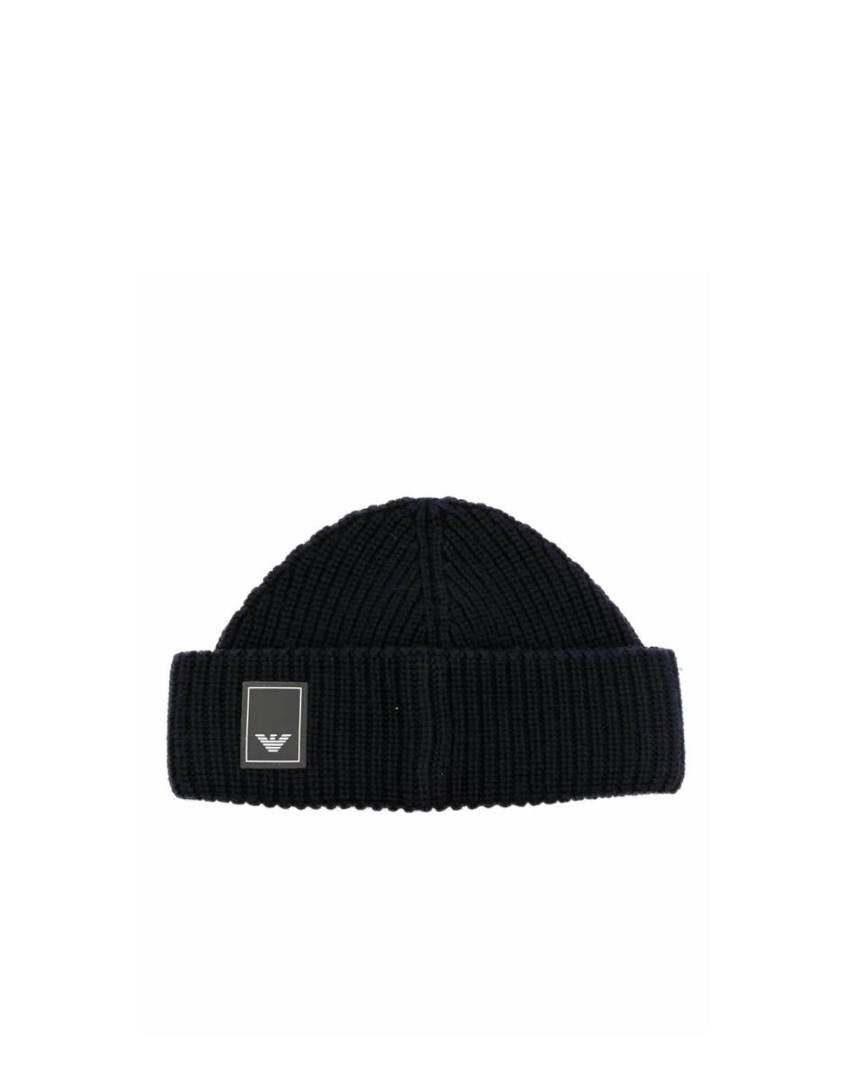 Emporio Armani Beanie Hat Blu Navy