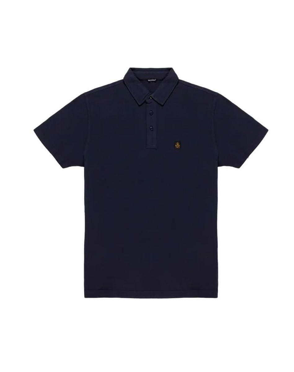 POLO PIQUET UOMO " MIRROR " - BLU