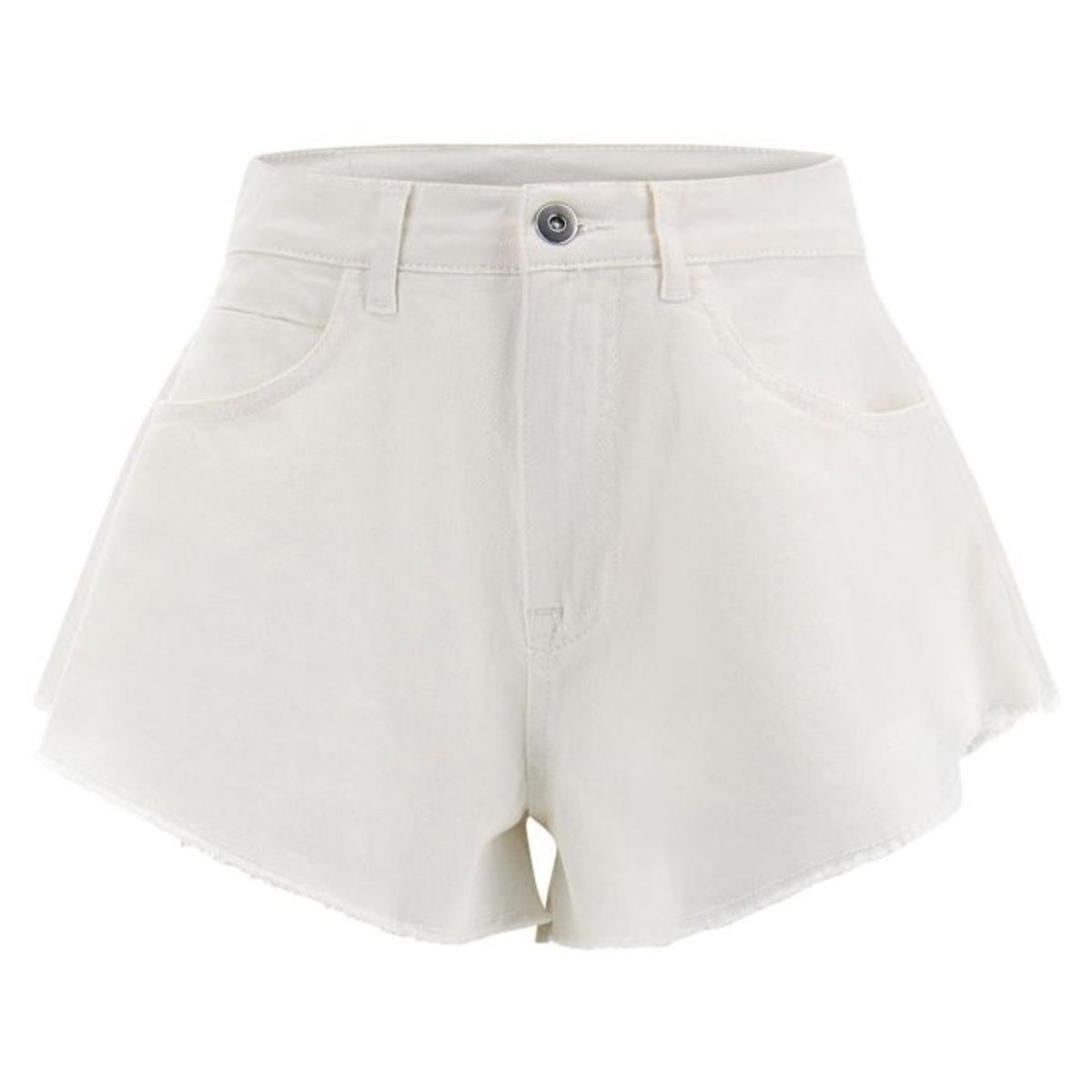FREDDY - Shorts in Denim con Effetto Drappeggio E Fondo Sfrangiato,