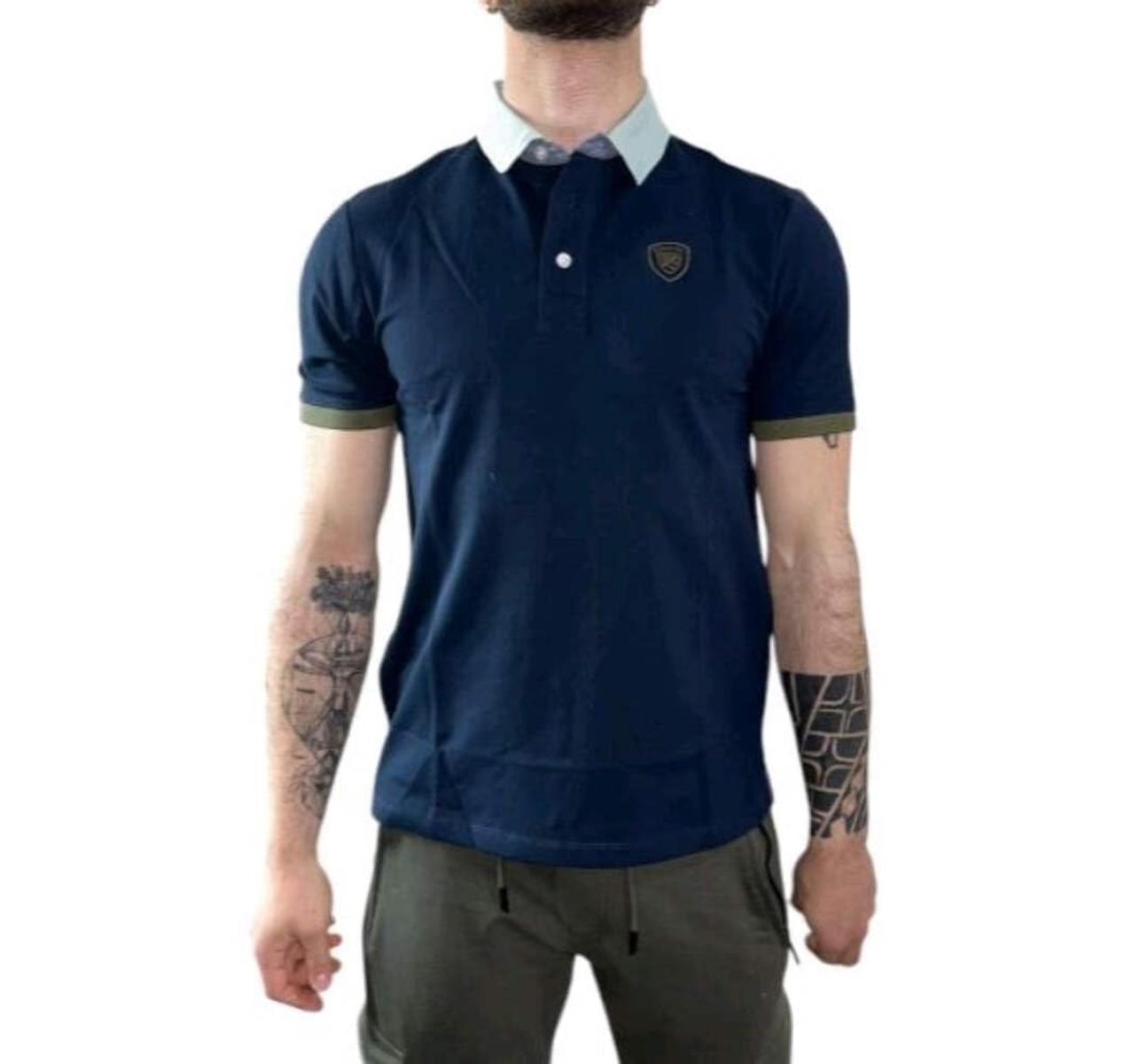 Blauer Polo Blu Uomo con Scudo Ricamato Dabney