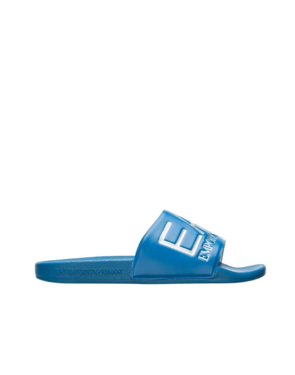 Ea7 Emporio Armani Ciabatta Da Uomo Azzurra Con Logo-Blu