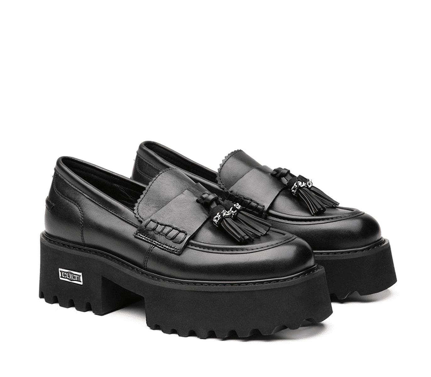 Cult Mocassini Classic Rebel Pelle Nera Unisex-Multicolore