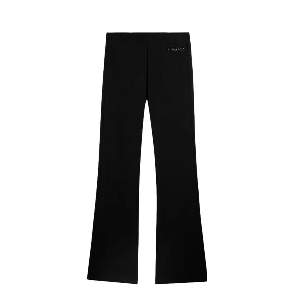 FREDDY - Leggings Aderenti con Fondo A Zampa E Vita Regular, 92% Cotone 8% Elastan