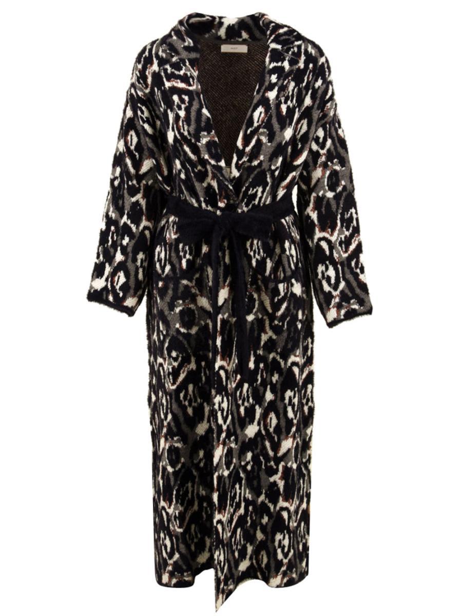 Cappotto jacquard maculato AKEP Donna - Multicolore-Multicolore