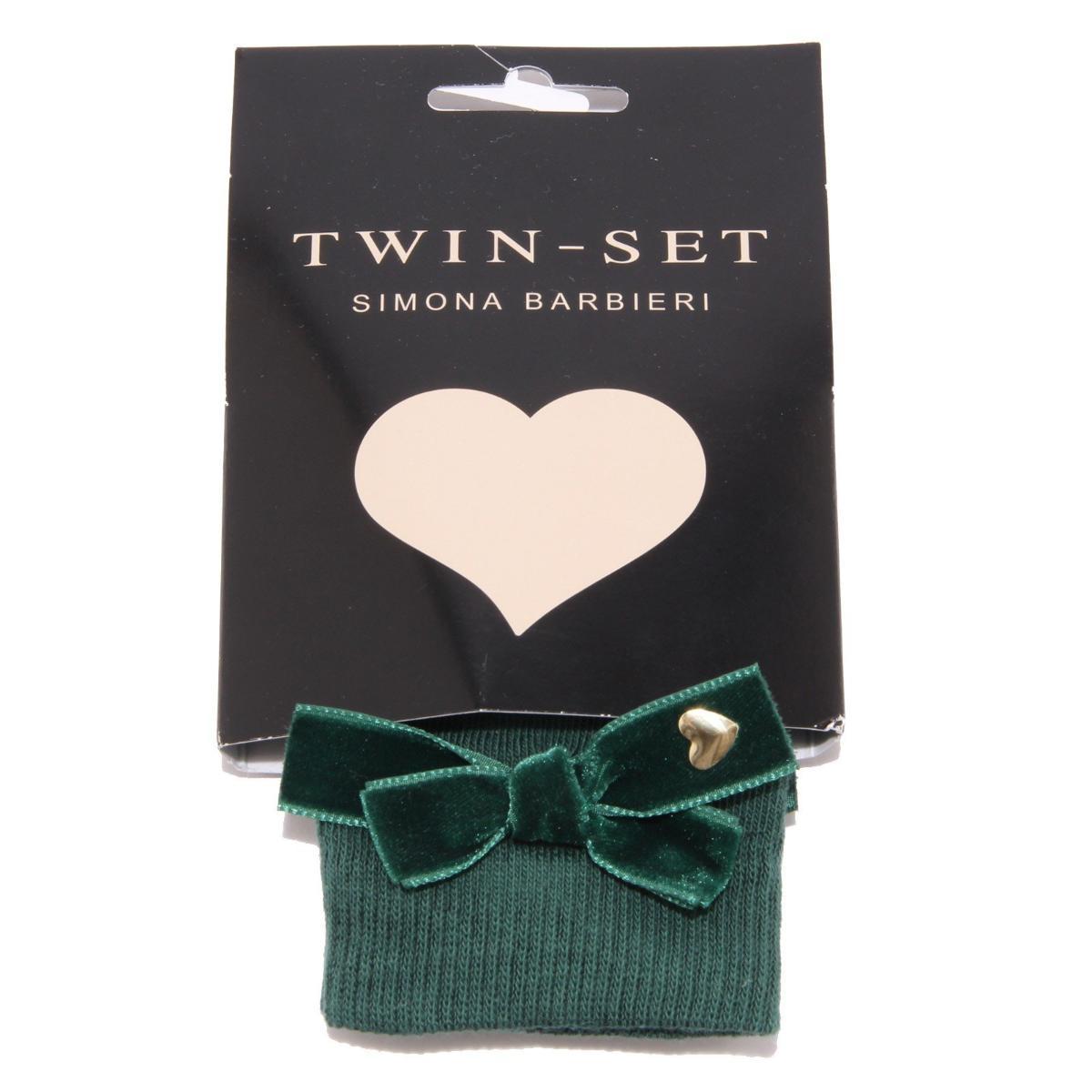 TWIN-SET 5836V calza bimba SIMONA BARBIERI cotton green sock girl kid
