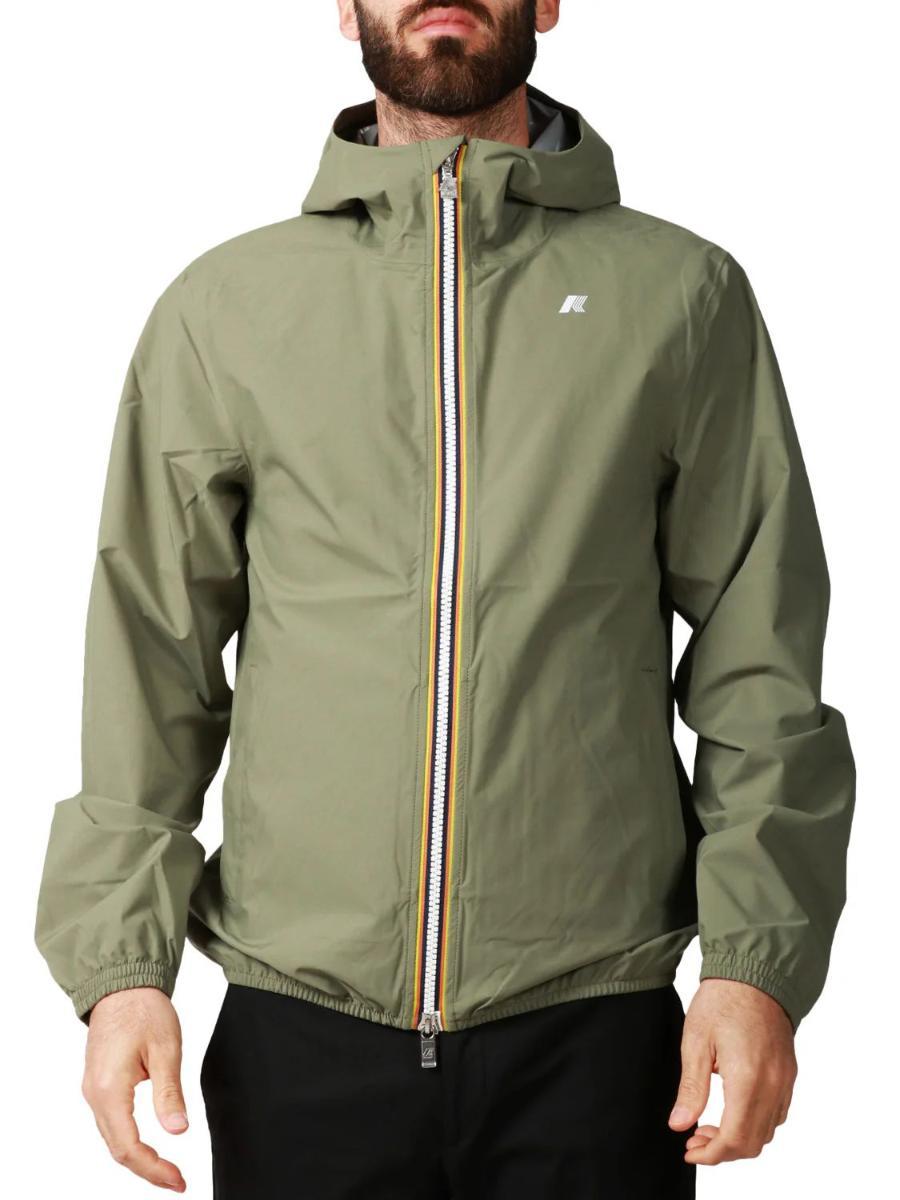 K-Way Giacca Leggera Uomo Jack Stretch Dot K5127QW-Verde lichene