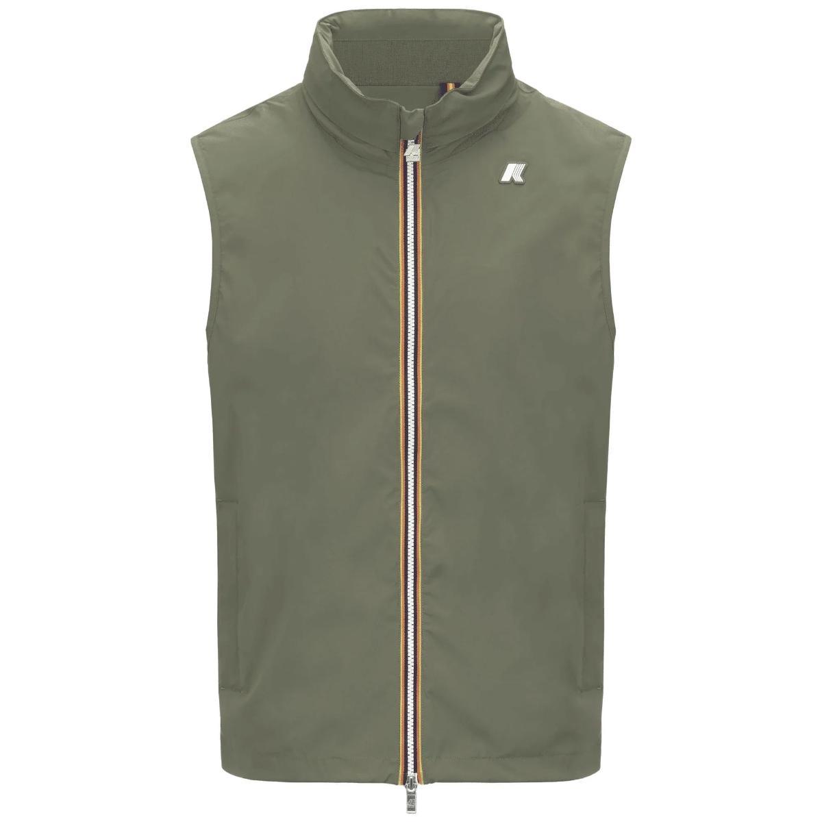 P0567 GILET UOMO K-WAY VALEN STRETCH MAN VEST GREEN-Green