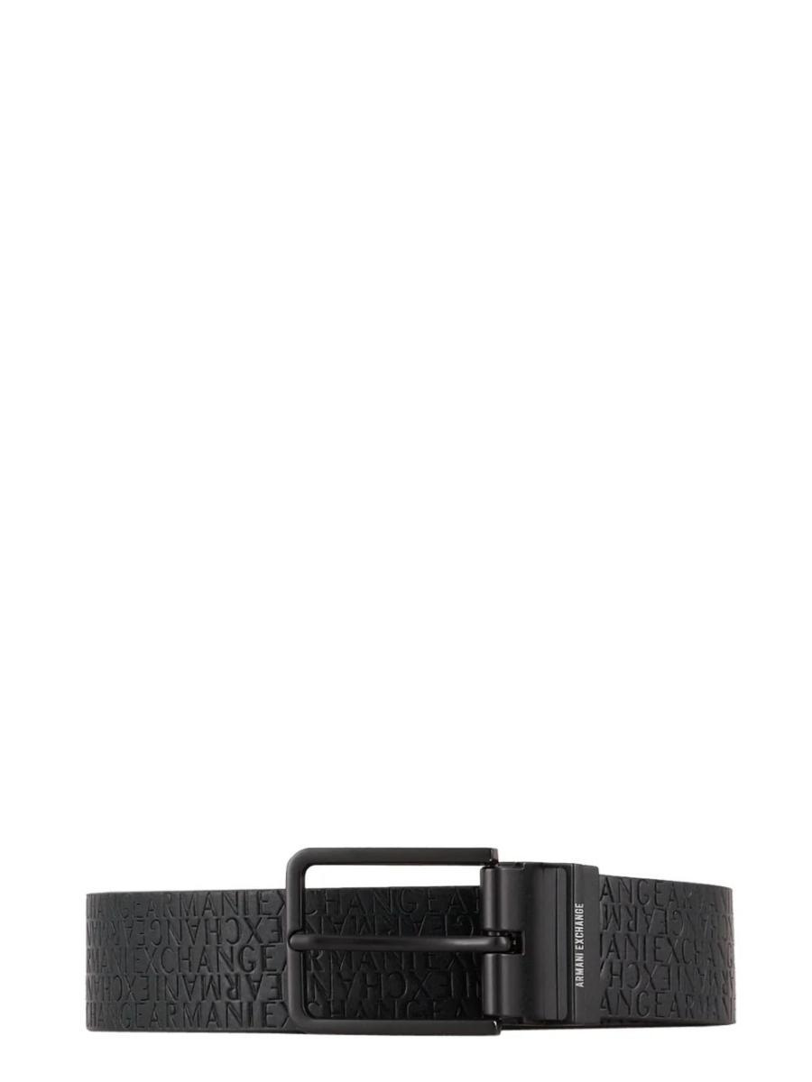 Armani Exchange Cintura Reversibile Con Logo Goffrato Cintura Uomo (Pacco da 1)