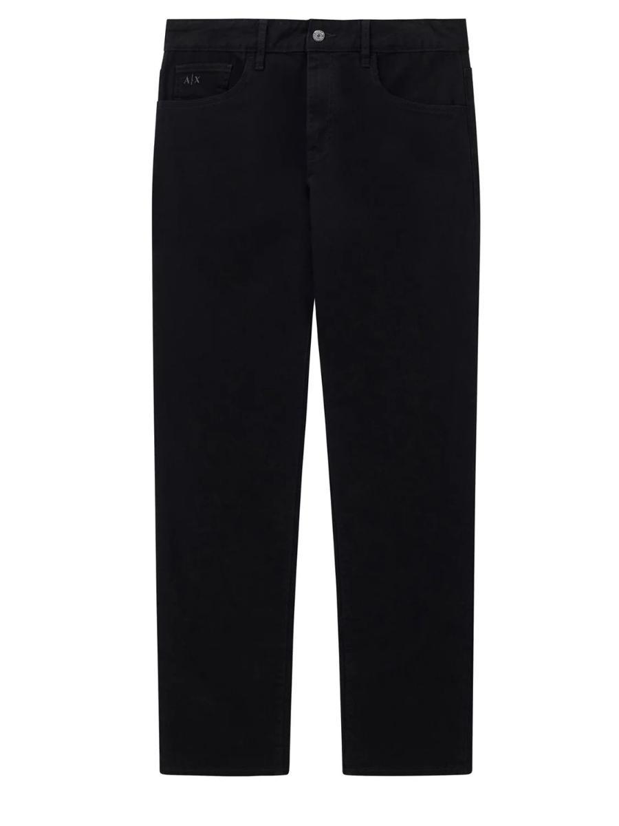 Armani Exchange The Boat, Label, Patch Logo Lettering Jeans Uomo-Nero