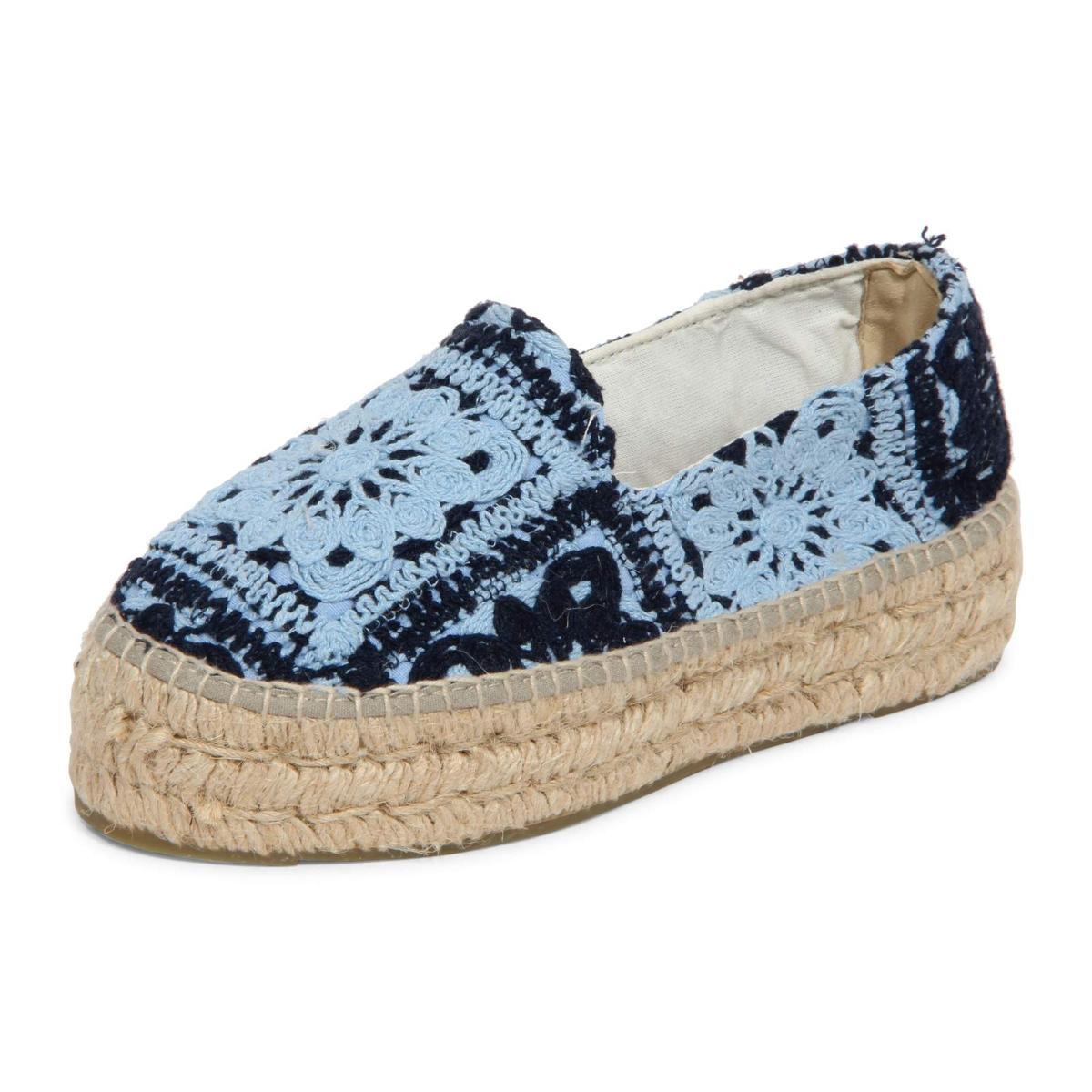 I5479 ESPADRILLAS DONNA MANEBI CROCHET WOMAN LOAFER-Blu