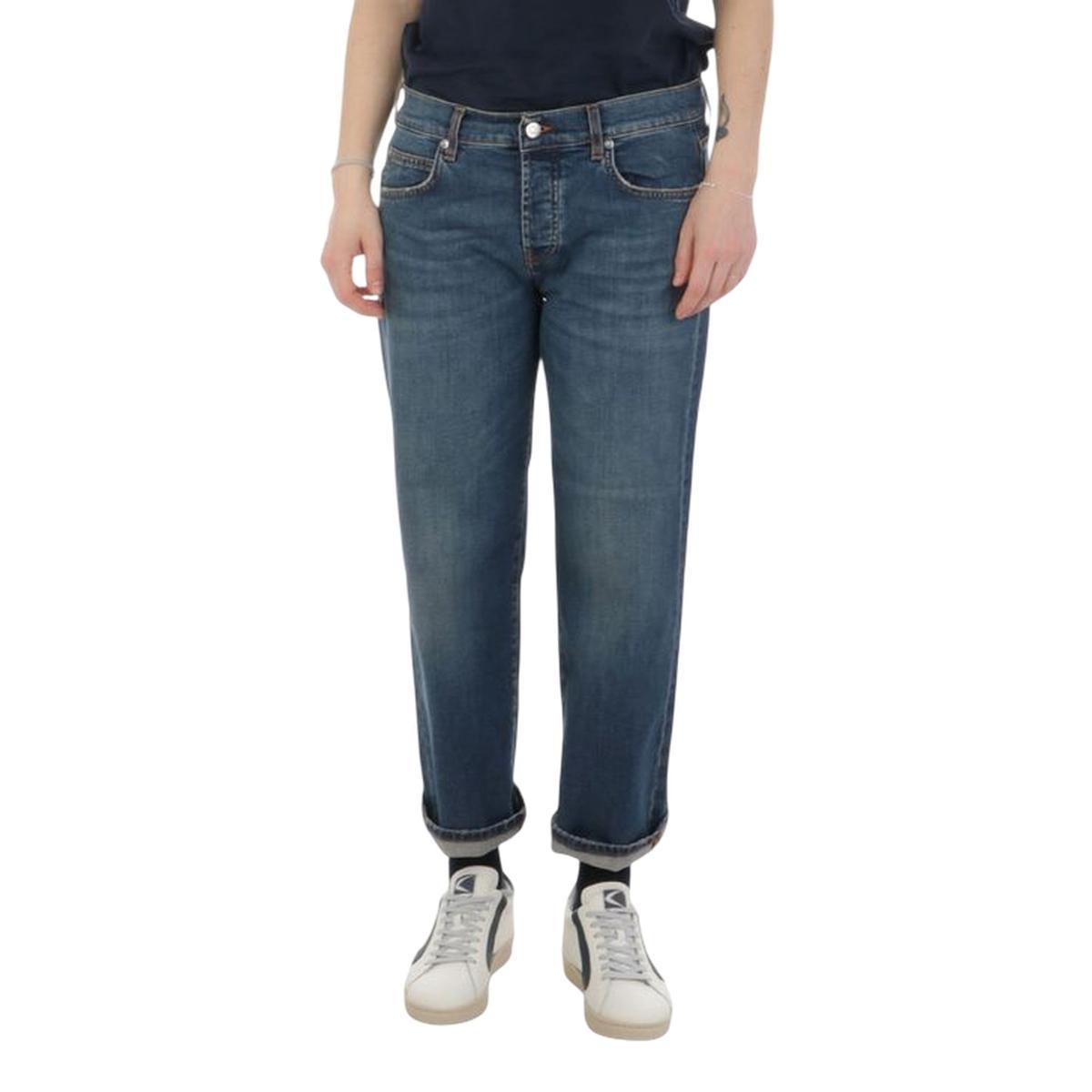 ROY ROGER'S Jeans Boyfriend sabbiato Bluette