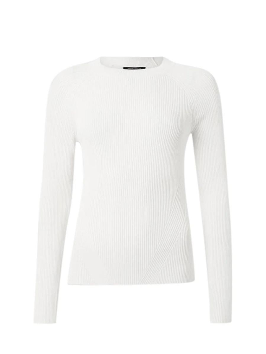 Armani Exchange Salin De Giraud, Sustainable, Back Logo Maglione Donna-Bianco