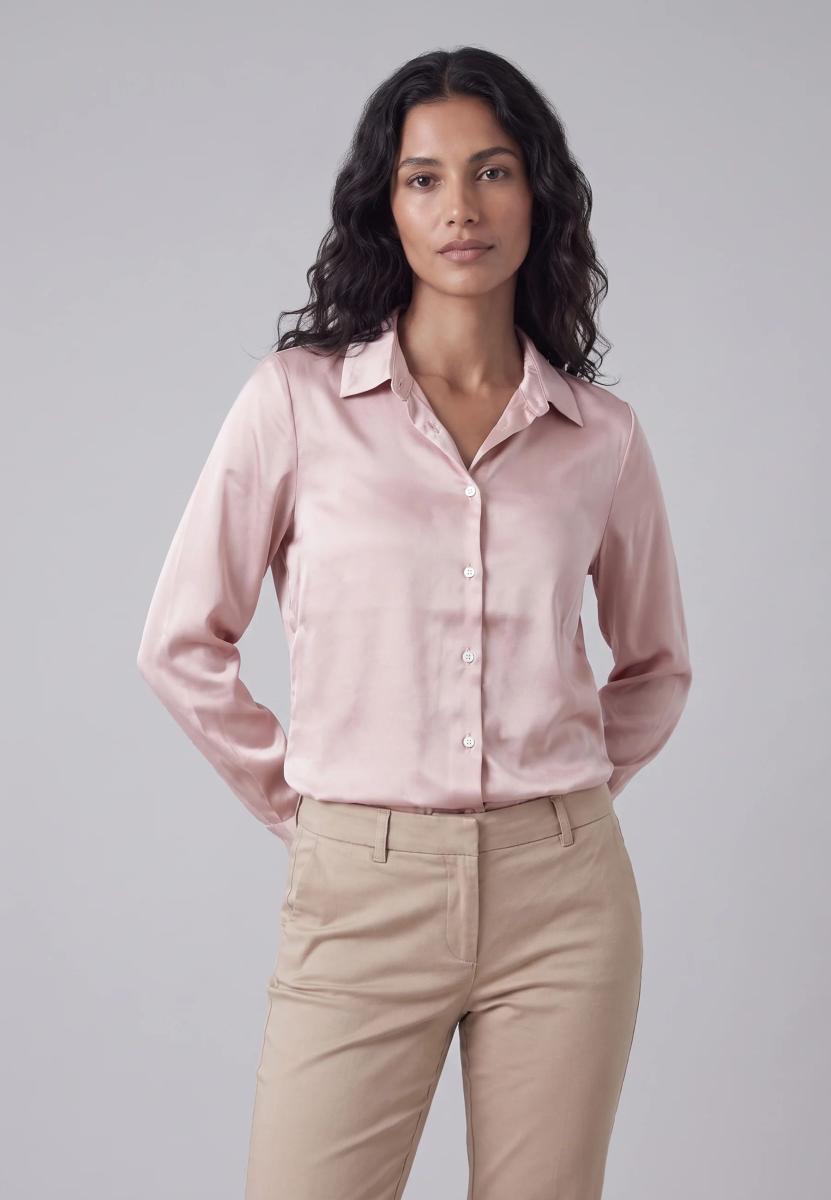 Marella EMME Camicia Donna Lunga in Raso Tinta Unita EDRO