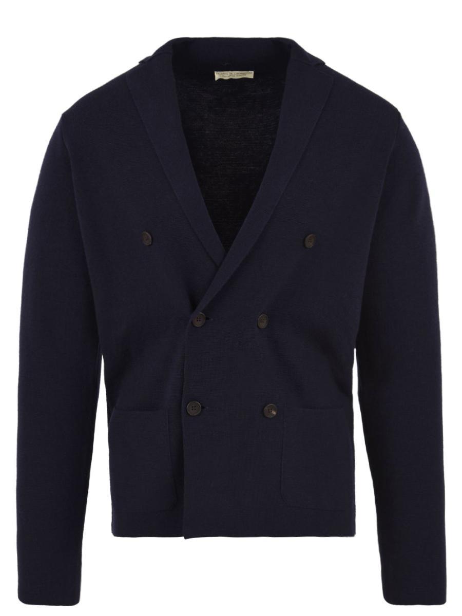Cardigan doppiopetto FILIPPO DE LAURENTIIS Uomo - Blue-Blu