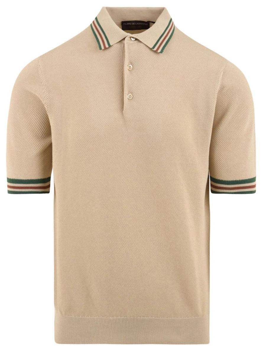 Polo cotone FILIPPO DE LAURENTIIS Uomo - Beige-Beige