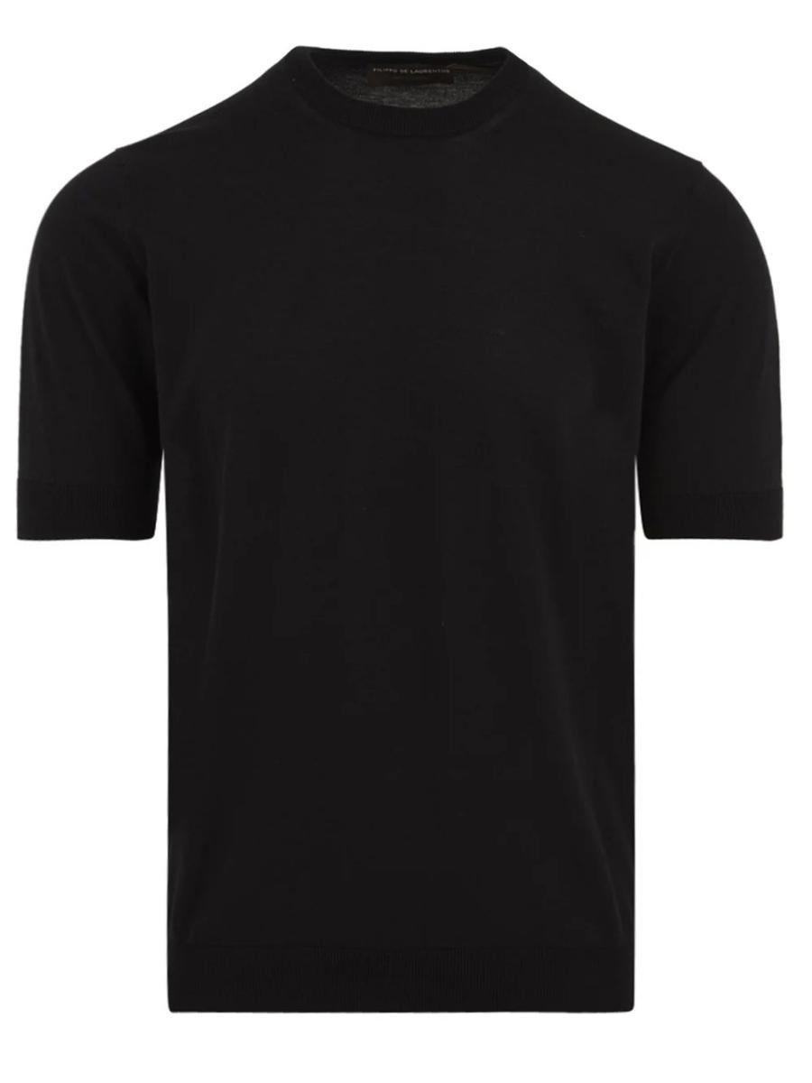 Maglia girocollo cotone FILIPPO DE LAURENTIIS Uomo - Nero