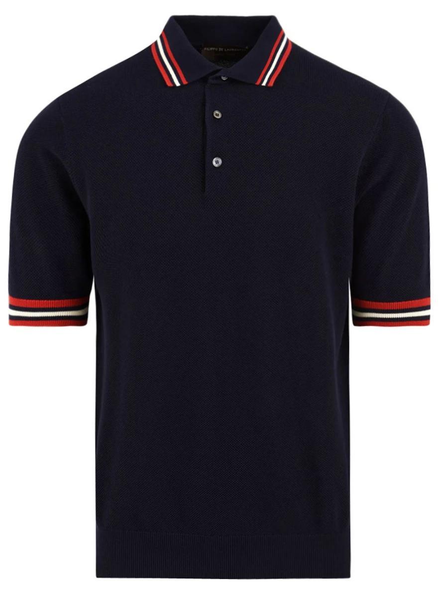 Polo manica corta FILIPPO DE LAURENTIIS Uomo - Blue-Blu