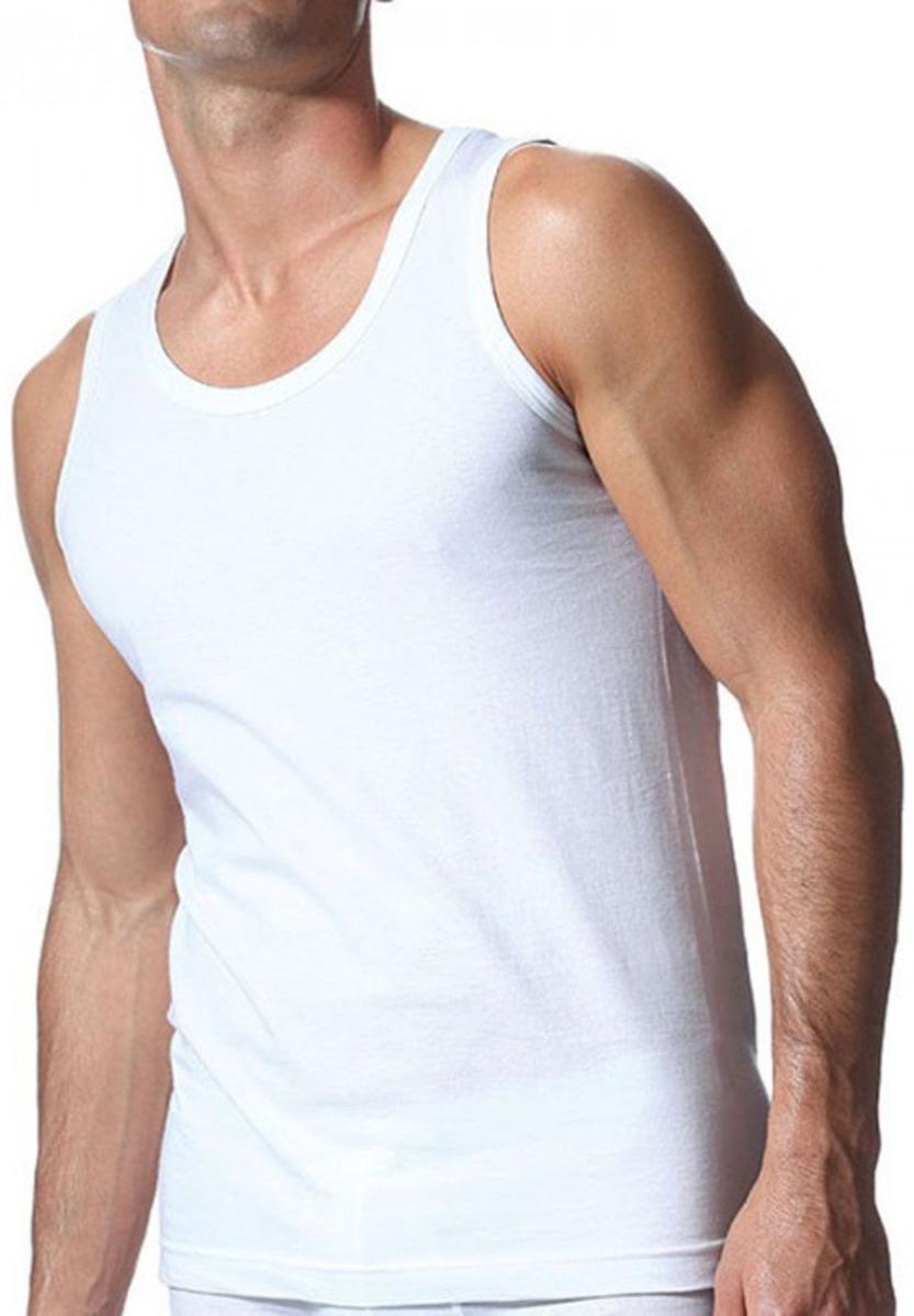 RAGNO Confezione 2 Canottiere Uomo Cotone Spalla Larga Bipack-Bianco