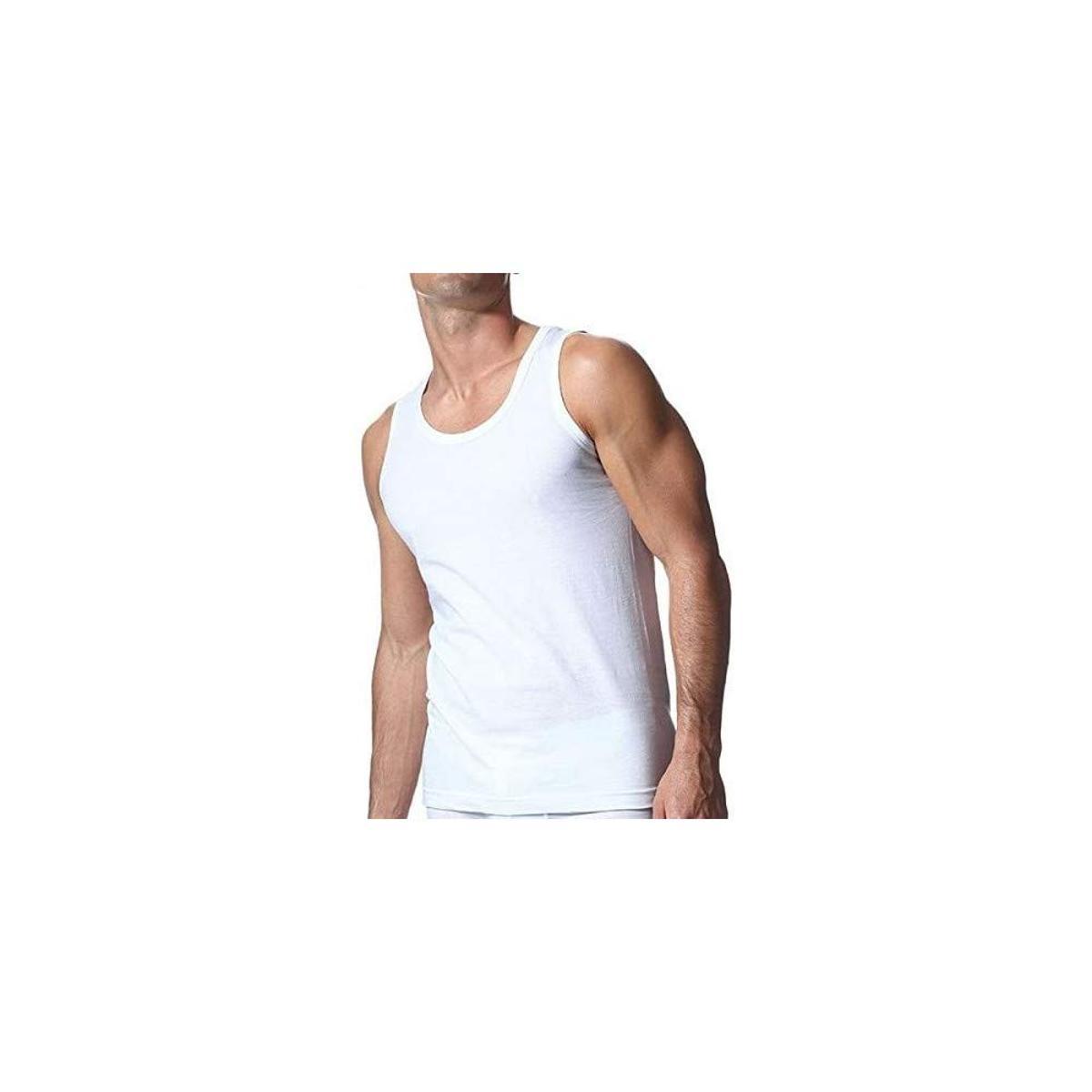 RAGNO Confezione 2 Canottiere Uomo Cotone Spalla Larga Bipack-Blu