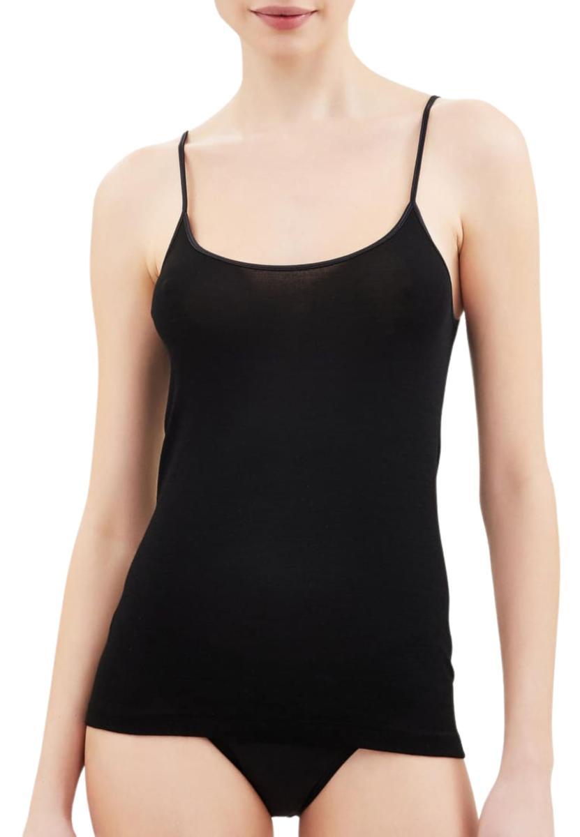 Ragno Offerta 3 Pezzi Top Spalla Stretta Donna Lana e Seta-Nero