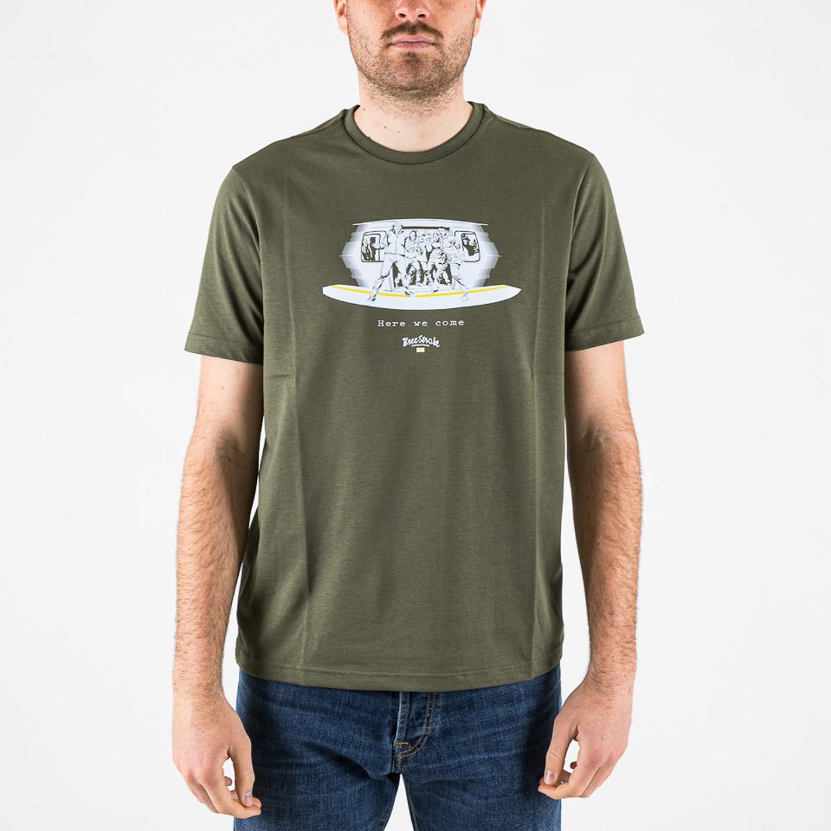 T-shirts Three Stroke Here We Come T-Shirt moss green