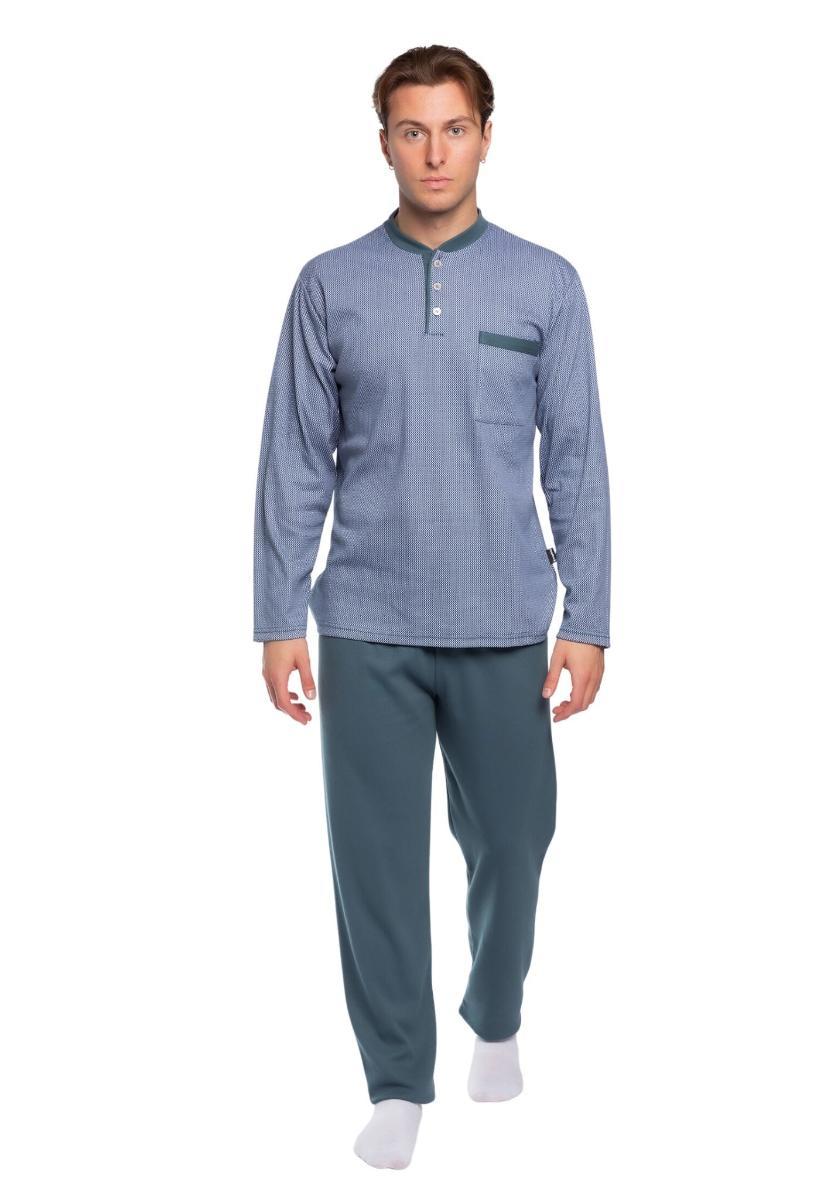 Pigiama serafino orlato BIP BIP 7074-Verde