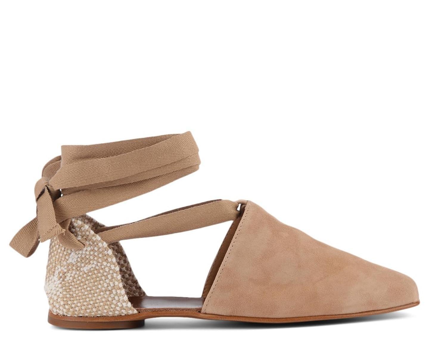 Castañer Sandalo Gala in Suede Nero, Taglia UK: