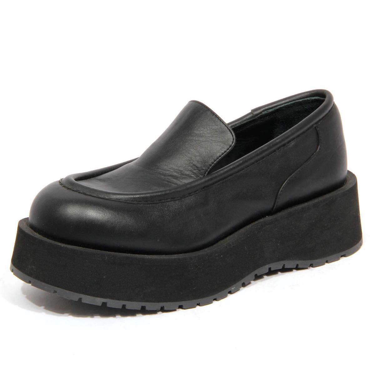 PALOMA BARCELÓ H9108 mocassino donna TIBI woman vintage effect loafer-Nero