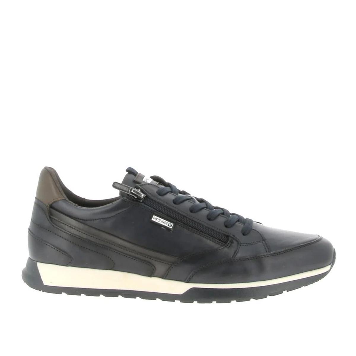 Pikolinos Sneaker Cambil in Pelle Nera-Blu