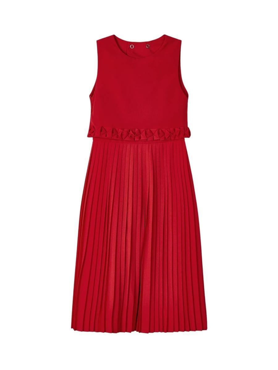 Mayoral Tuta Plissettata per Bambine e Ragazze Rosso