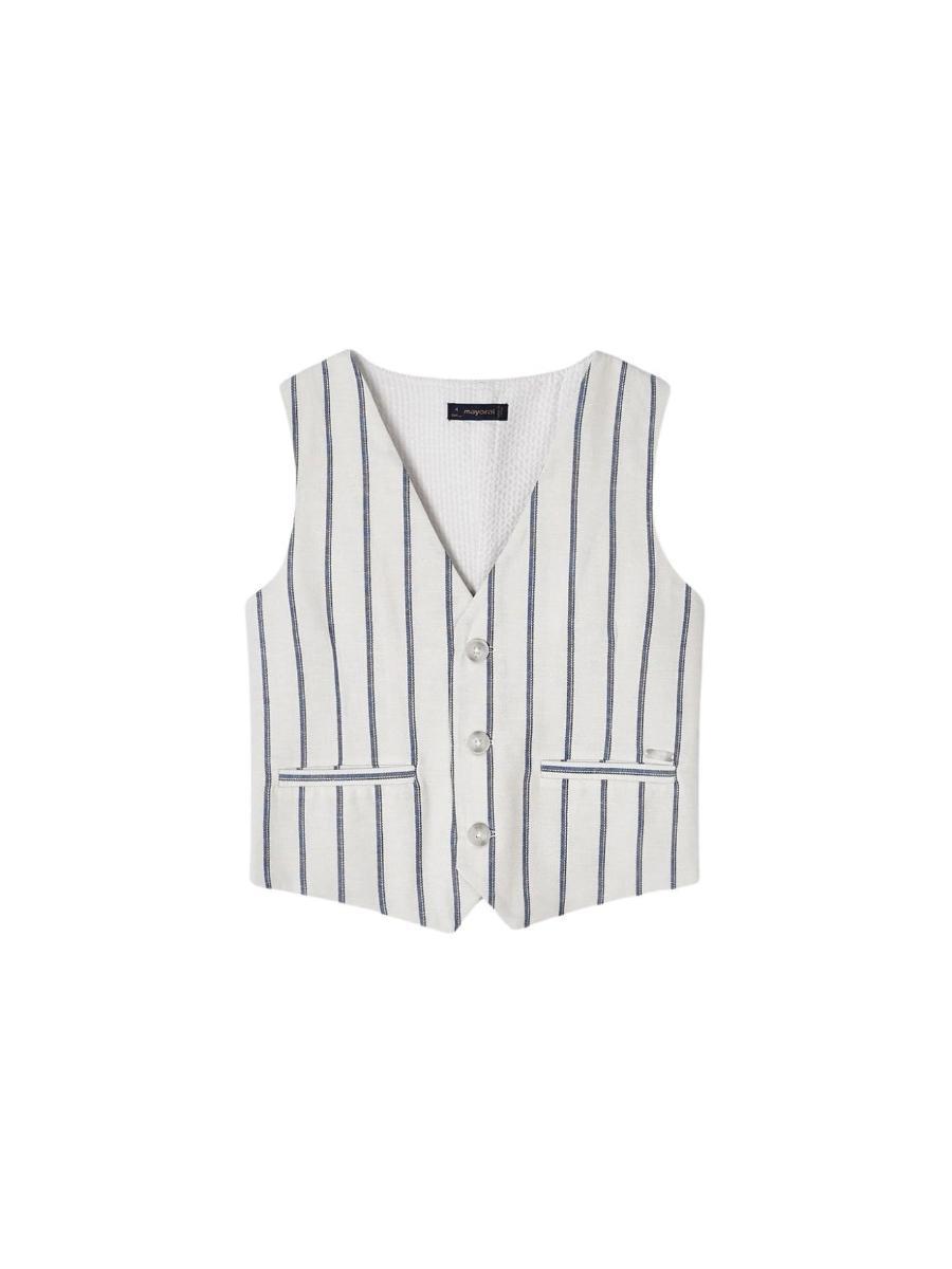 Mayoral Gilet Lino Suiting per Bambini e Ragazzi Pietra