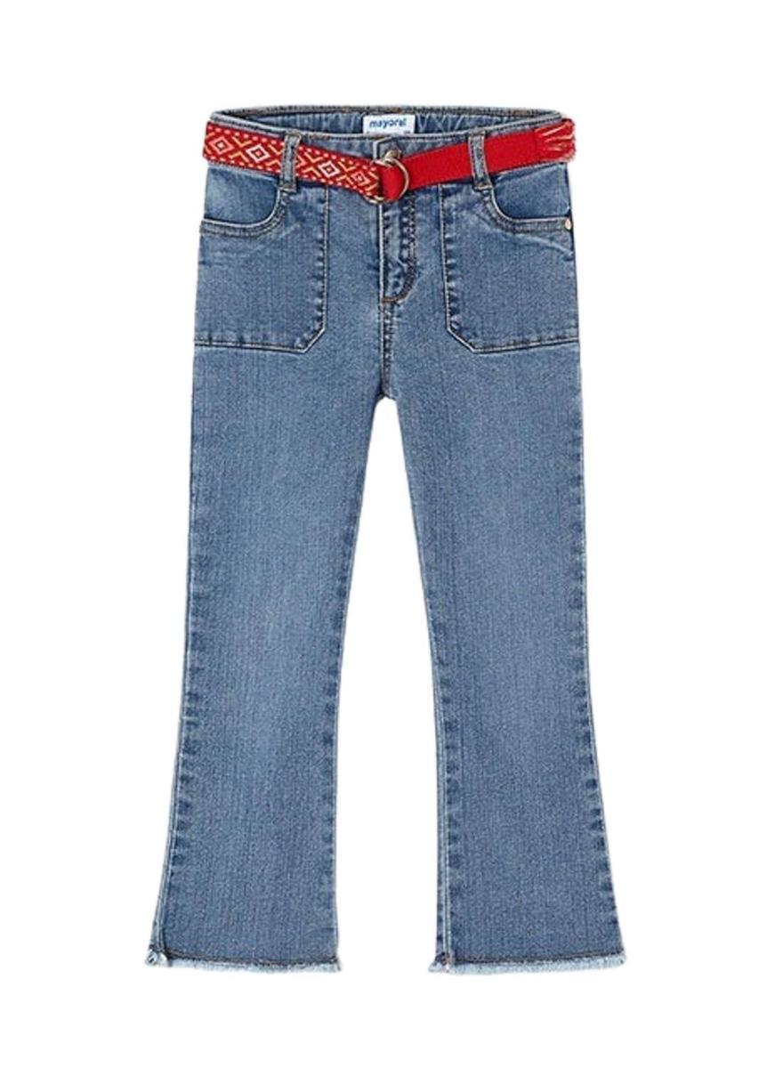 Mayoral Pantalone Cintura Fantasia per Bambine e Ragazze Mezzo-Blu