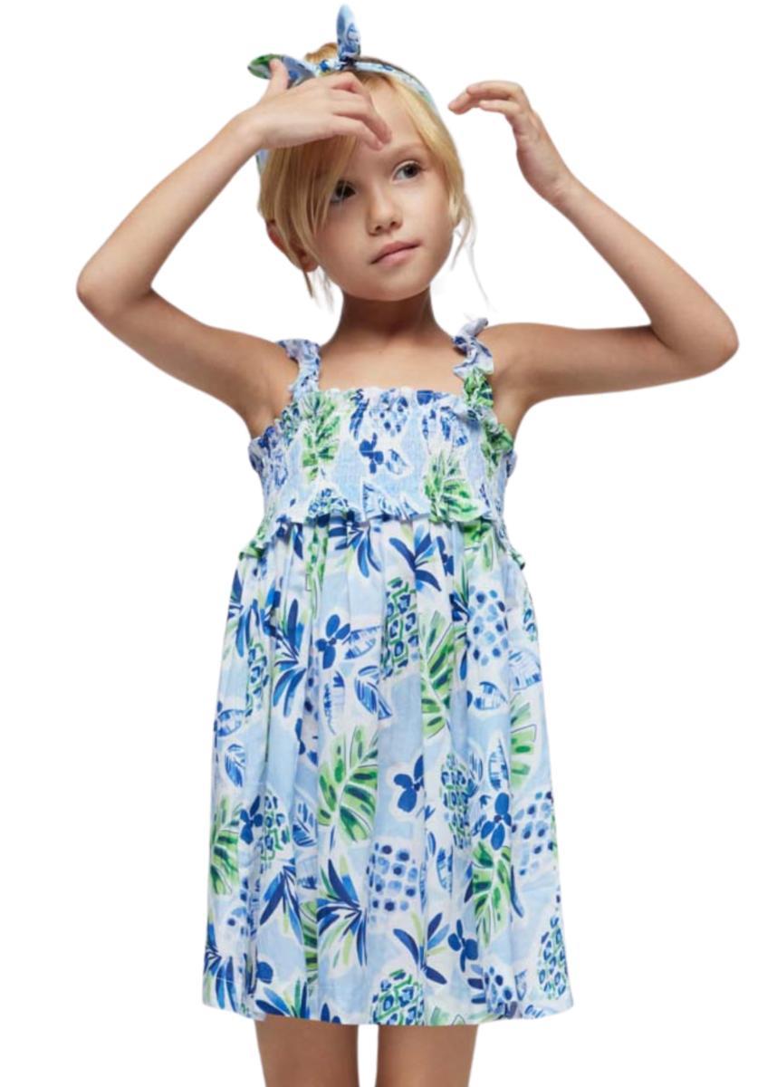 Mayoral Vestito voilant per Bambine e Ragazze Granatina