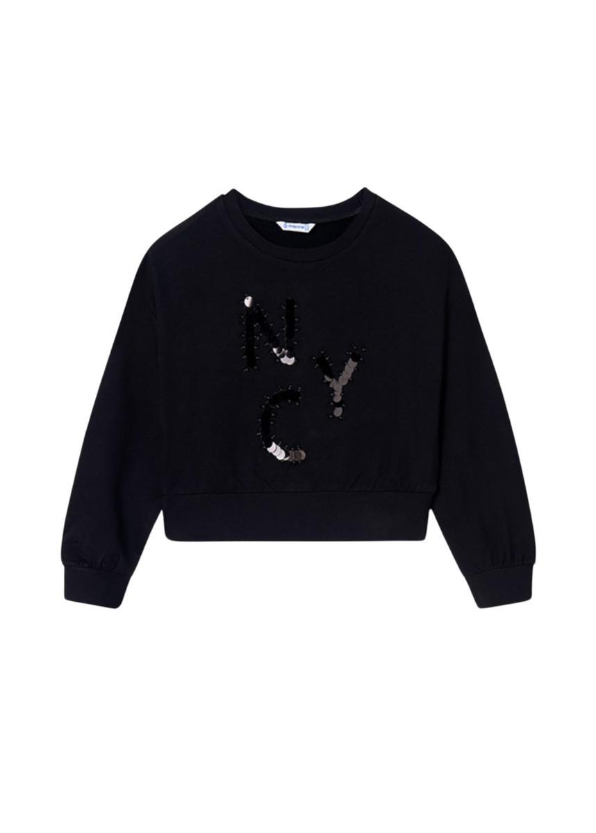 Mayoral Pullover Grafica per Bambine e Ragazze Argento