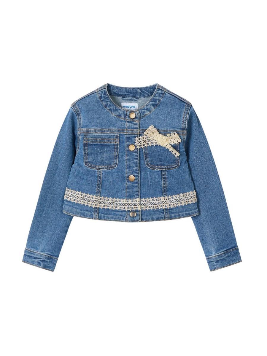Mayoral Giacca Denim guipur per Bambine e Ragazze Mezzo