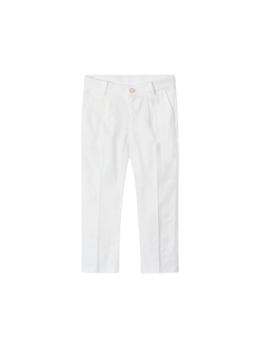 Mayoral Pantalone Lino Elegante per Bambini e Ragazzi Panna 25-03563-052