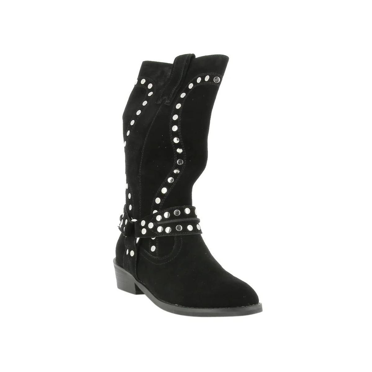 Alma En Pena Stivale piatto con tasselli .I23BL1210 CROSTA NERO-Nero